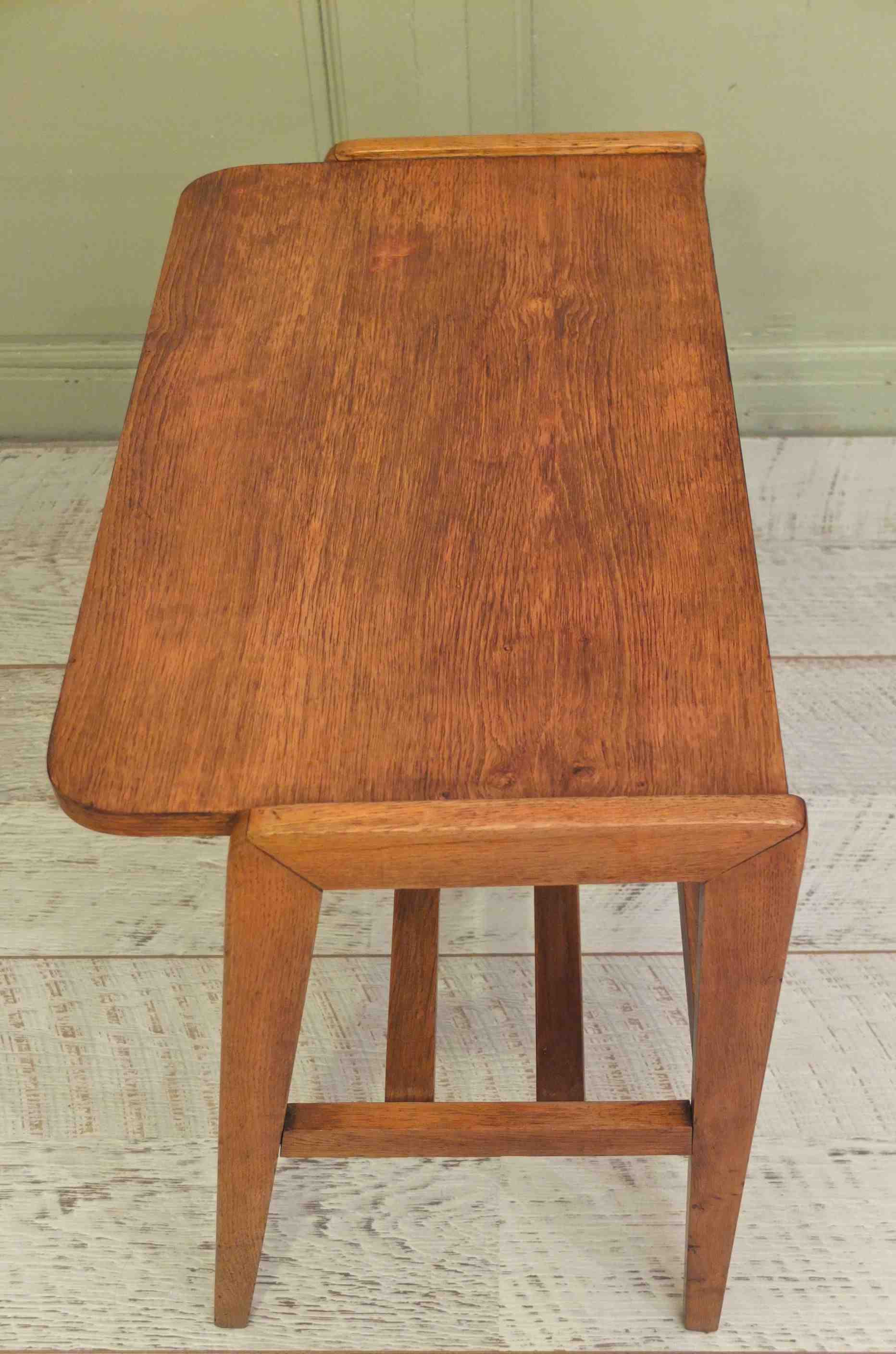 Slavia Vintage petite table en bois vintage pieds compas des années 60 modèle "Symetria" photo générale