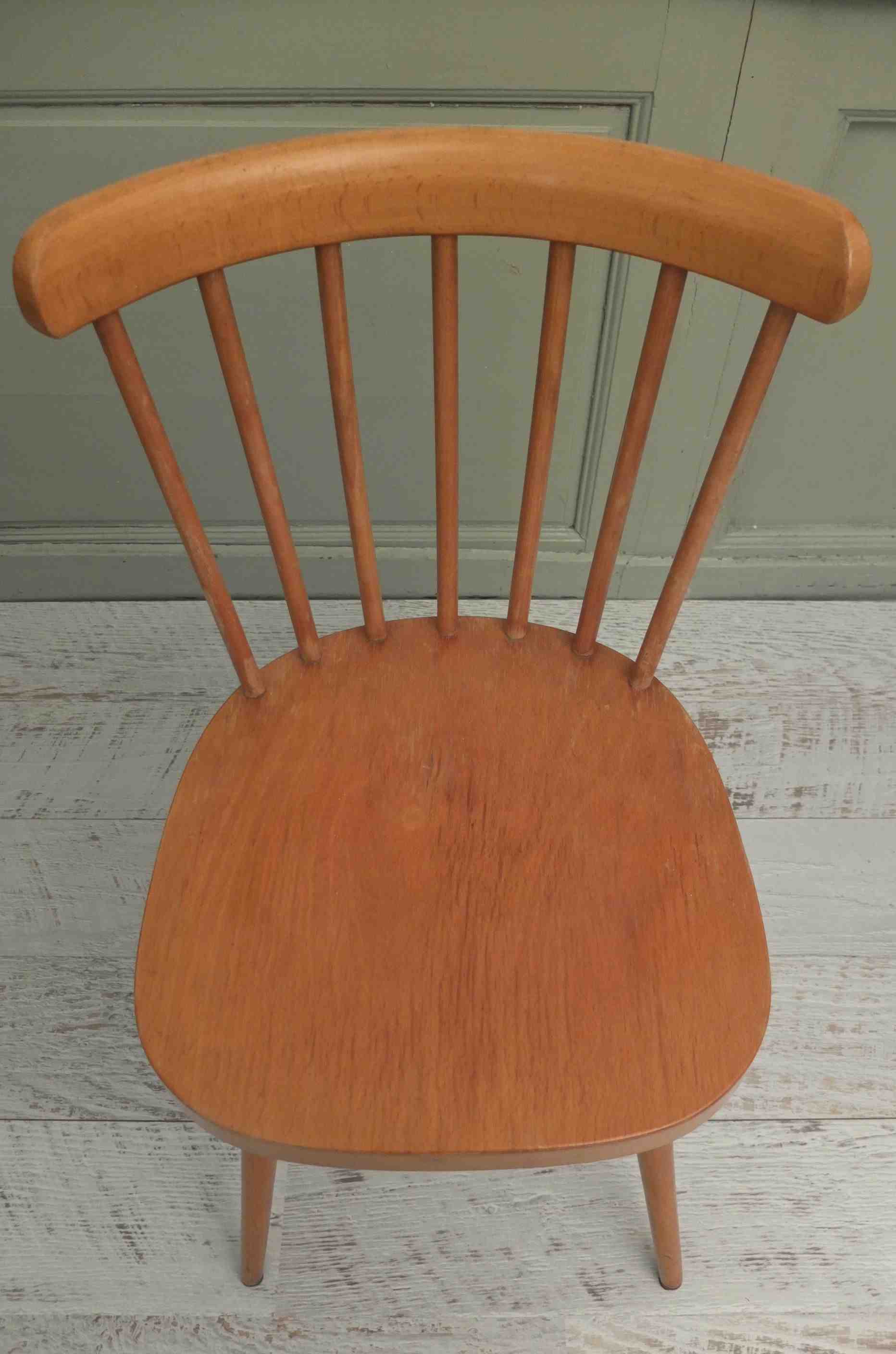 Slavia vintage chaise des années 50 vintage en bois modèle "Big Sur"