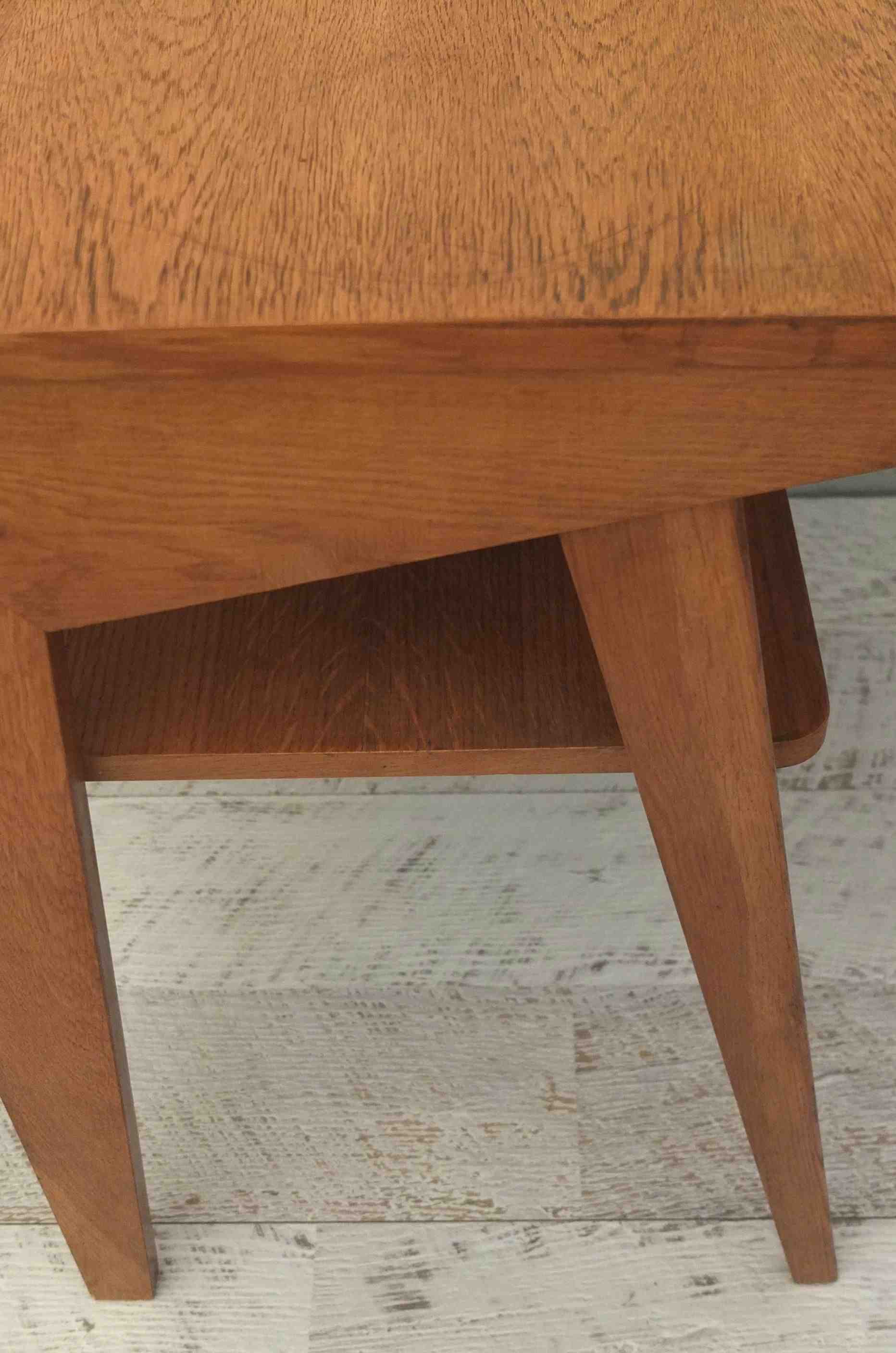 petite table bois pieds compas annees 60 "Angular" Slavia Vintage 9