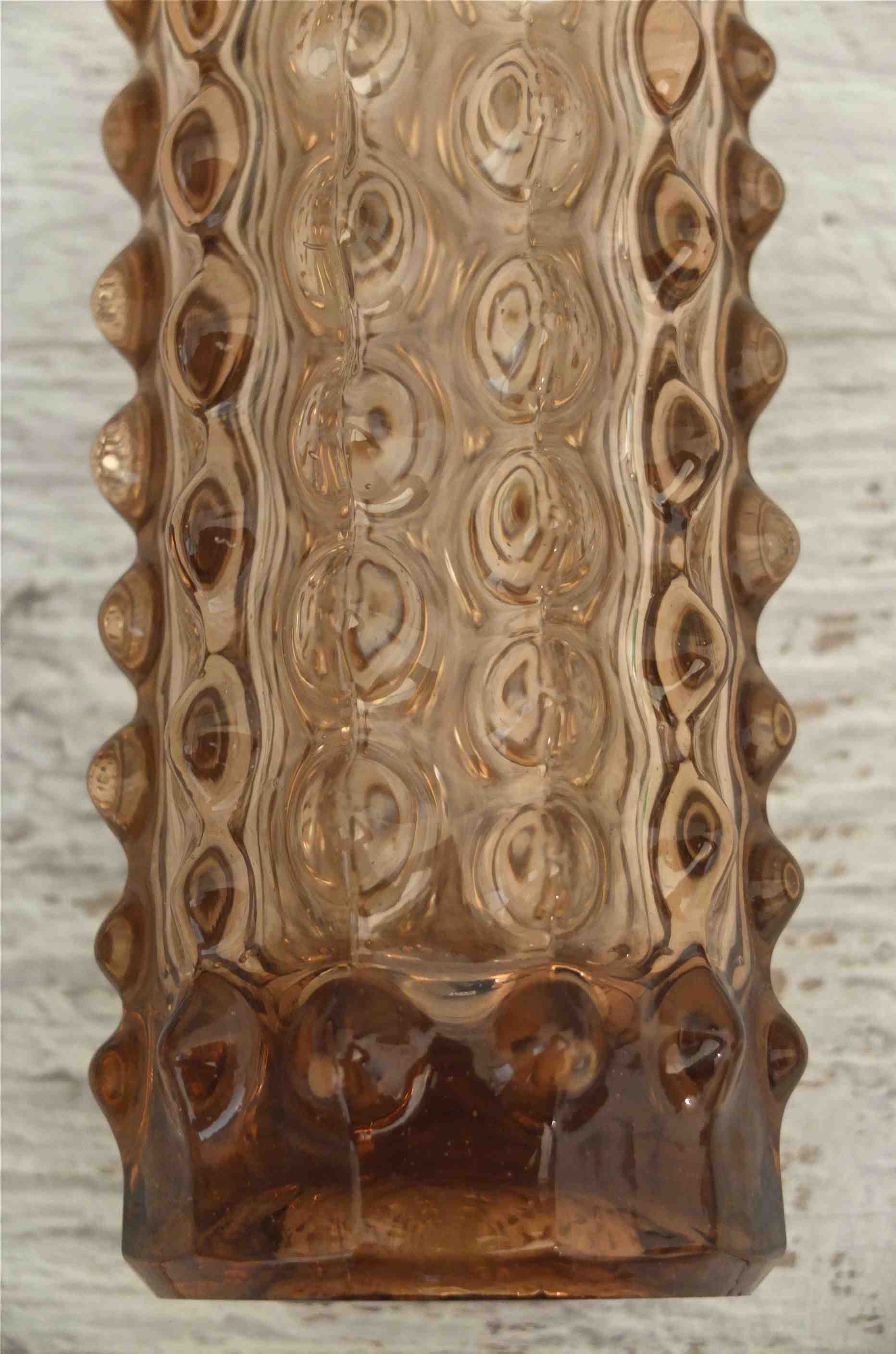 vase en verre tchécoslovaque de style Bruxelles 58 Slavia Vintage 9 "Octopus"