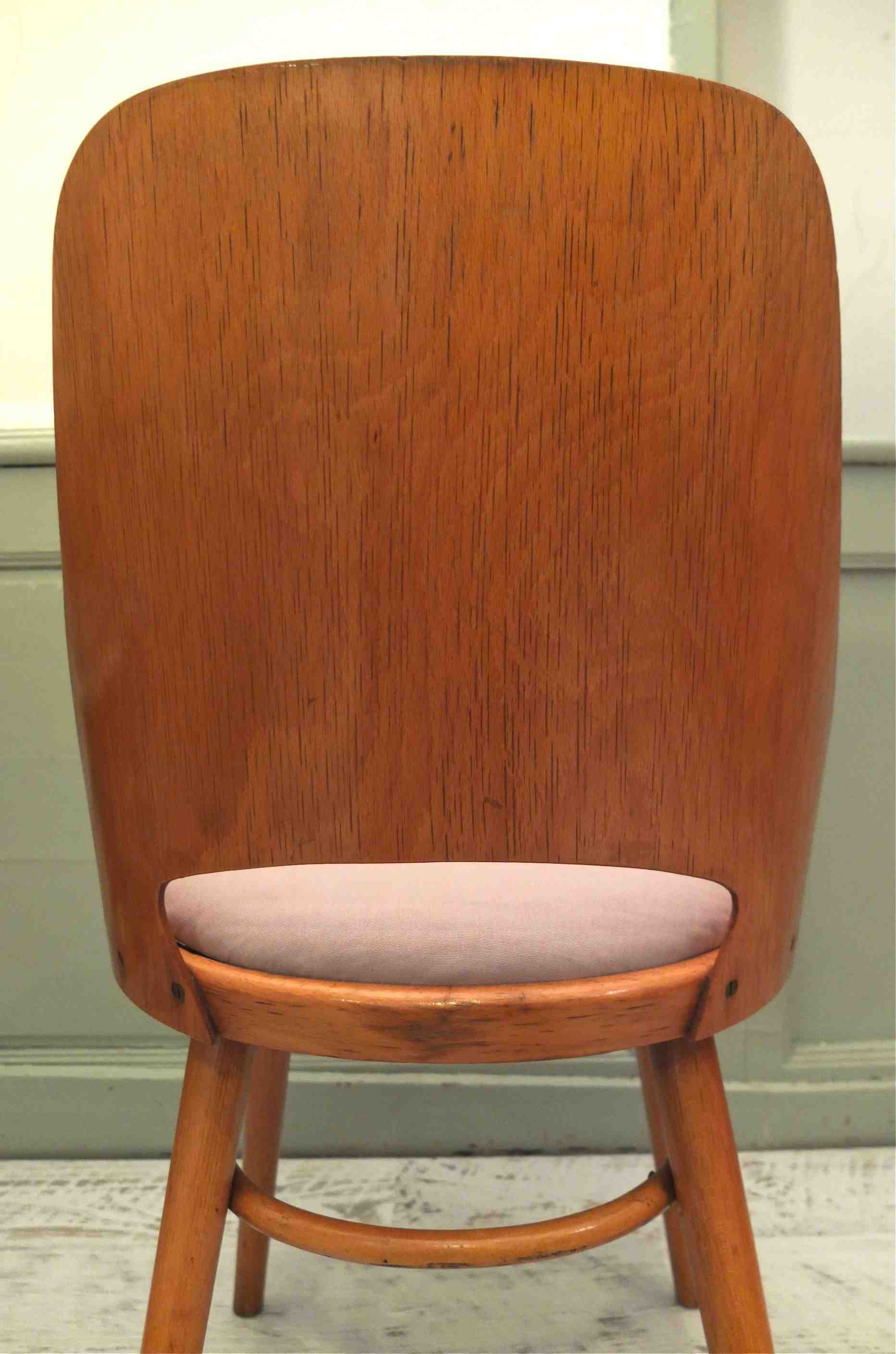 chaise en bois courbe annees 60 vintage "Bentwood2" Slavia vintage 6