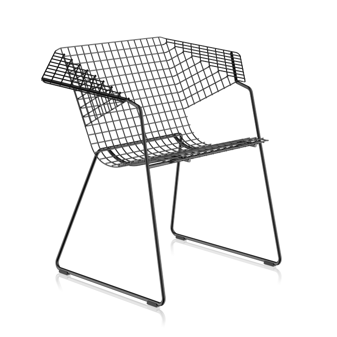 fauteuil_grid 55_noir_vzor_slaviavintage