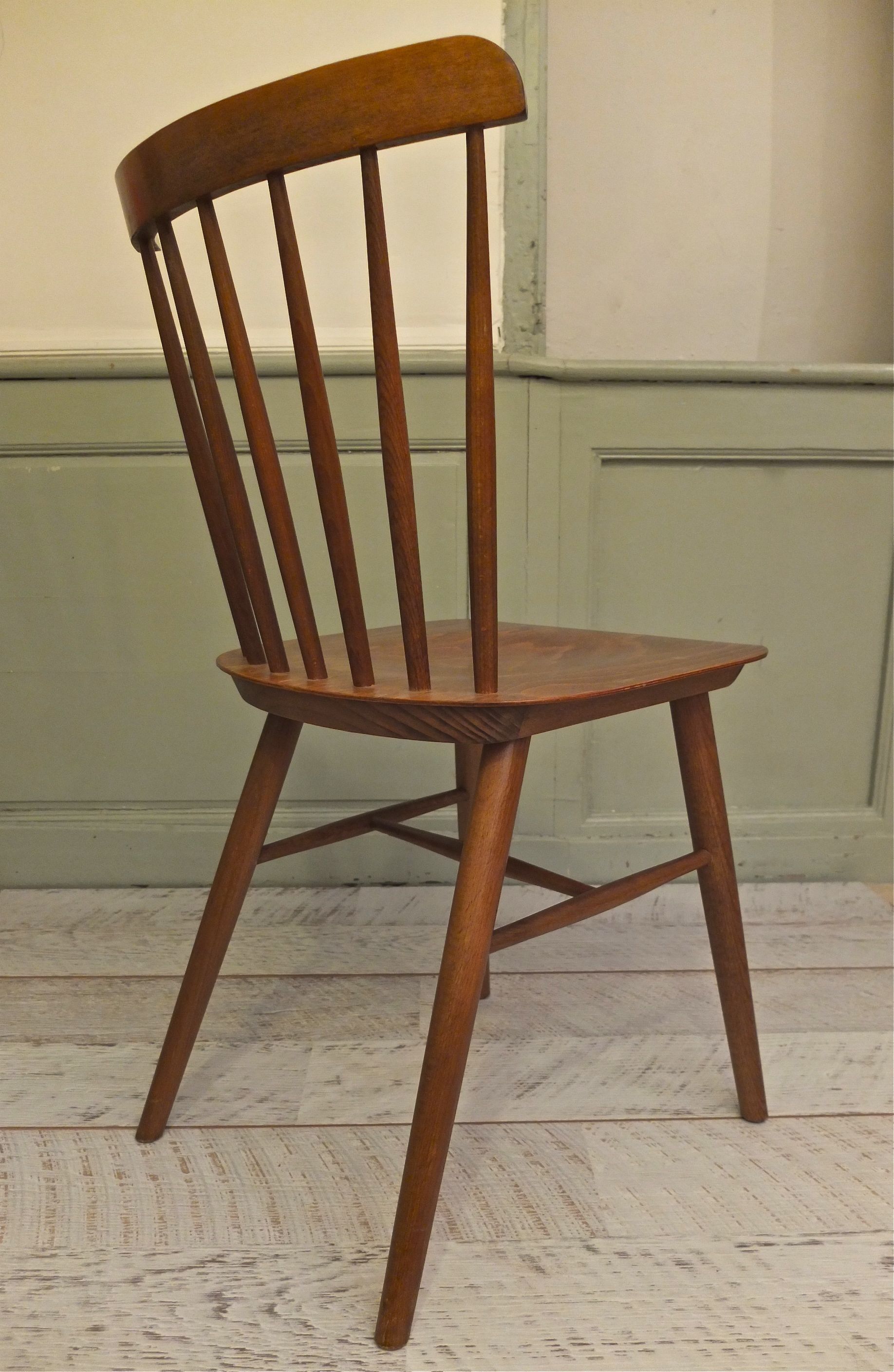 Slavia Vintage chaise TON en bois de style scandinave modèle "Rybnik" photo côté
