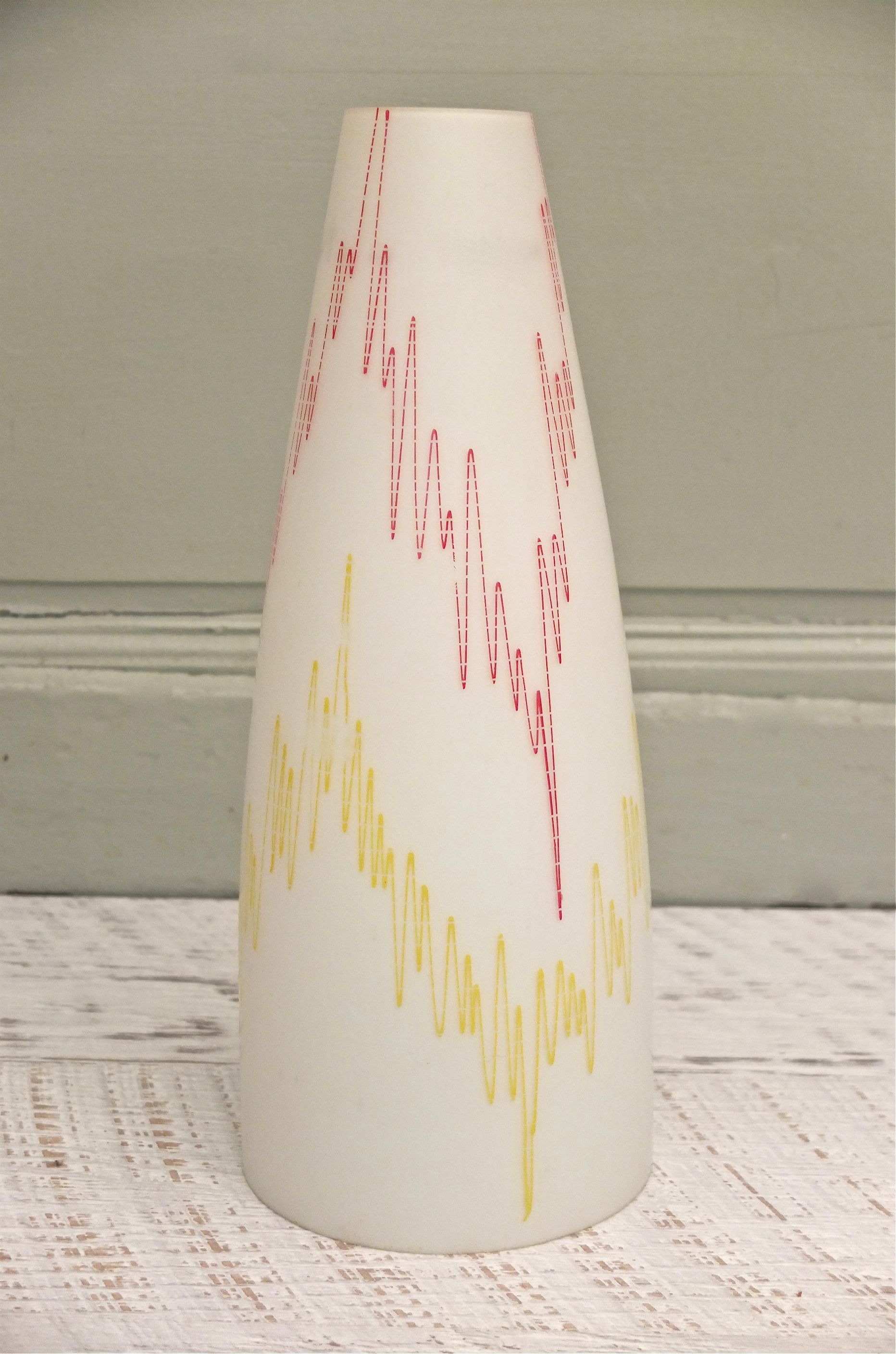 Slavia Vintage lampe en verre de style Bruxelles 58 modele "Eclair"