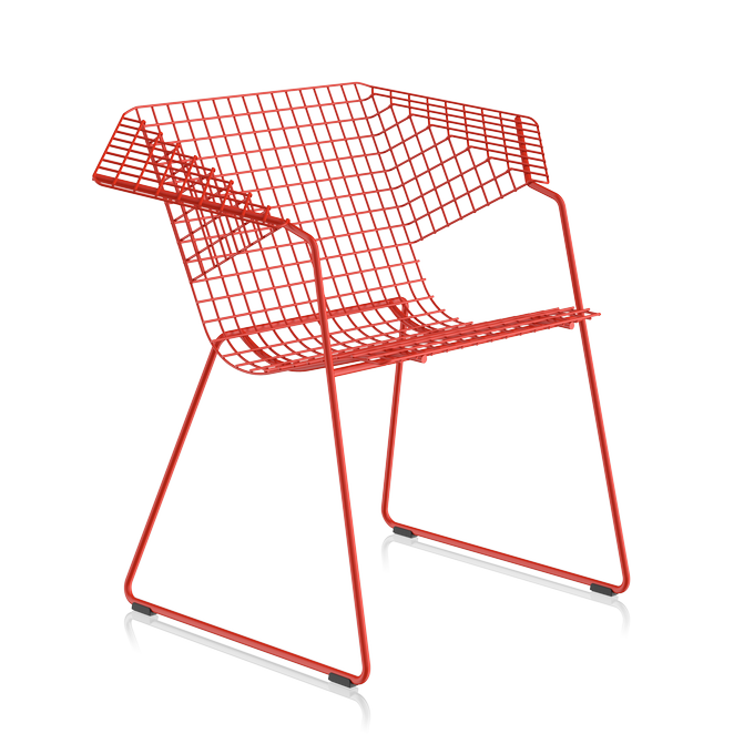 fauteuil_grid 55_rouge_vzor_slaviavintage