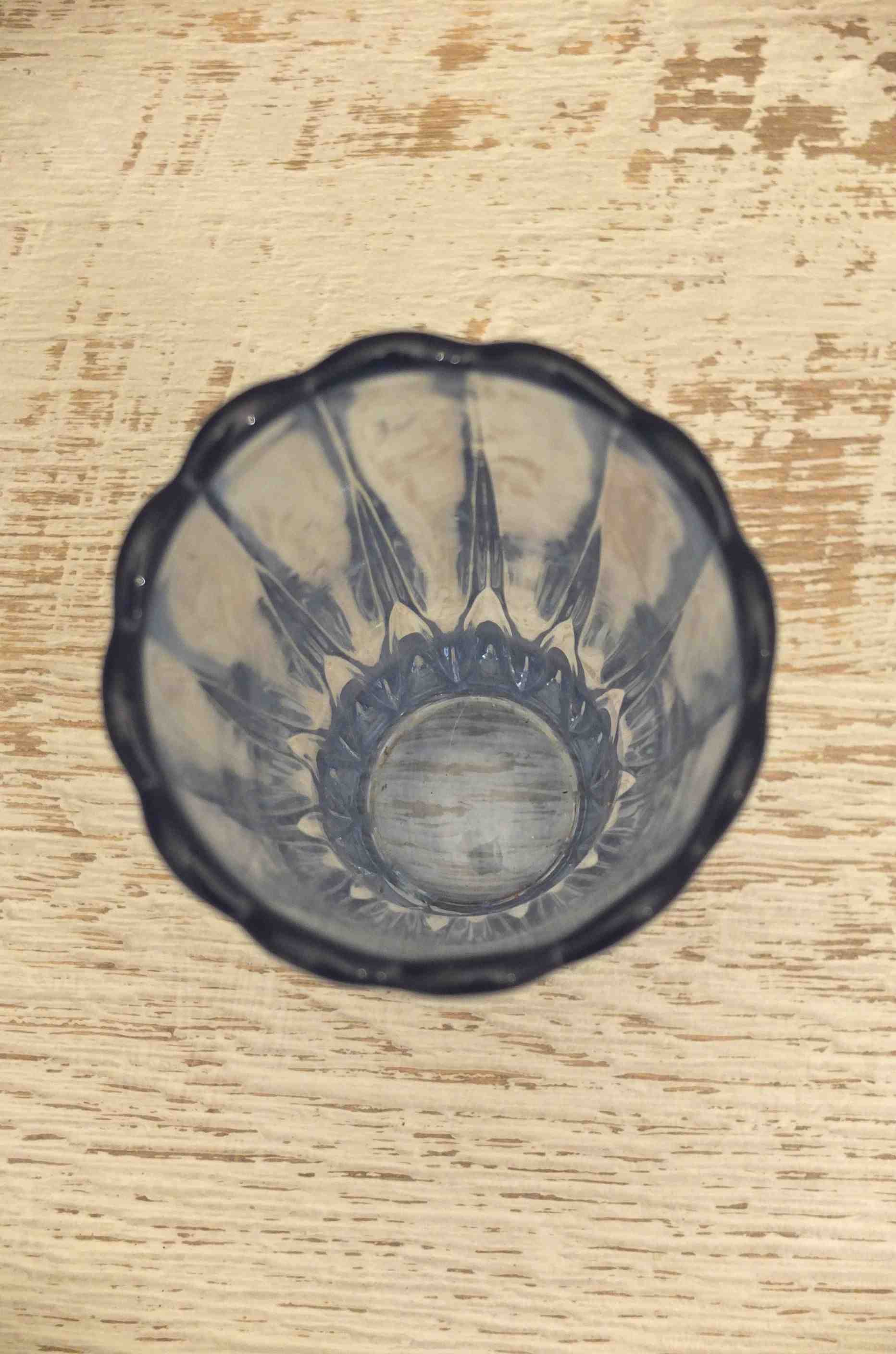 Vase en verre des annees 60 "Onde" slavia vintage