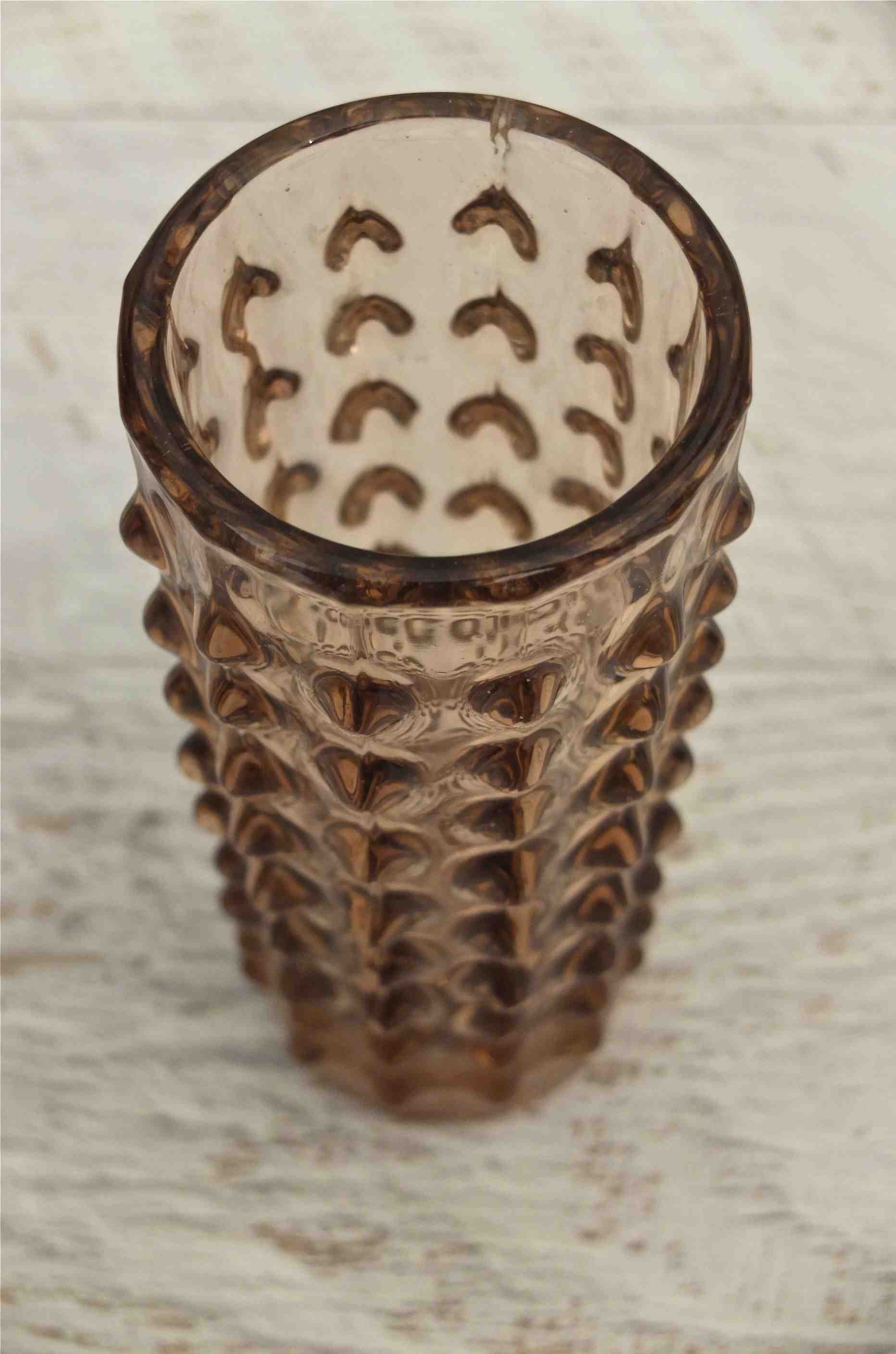 vase en verre tchécoslovaque de style Bruxelles 58 Slavia Vintage 11 "Octopus"