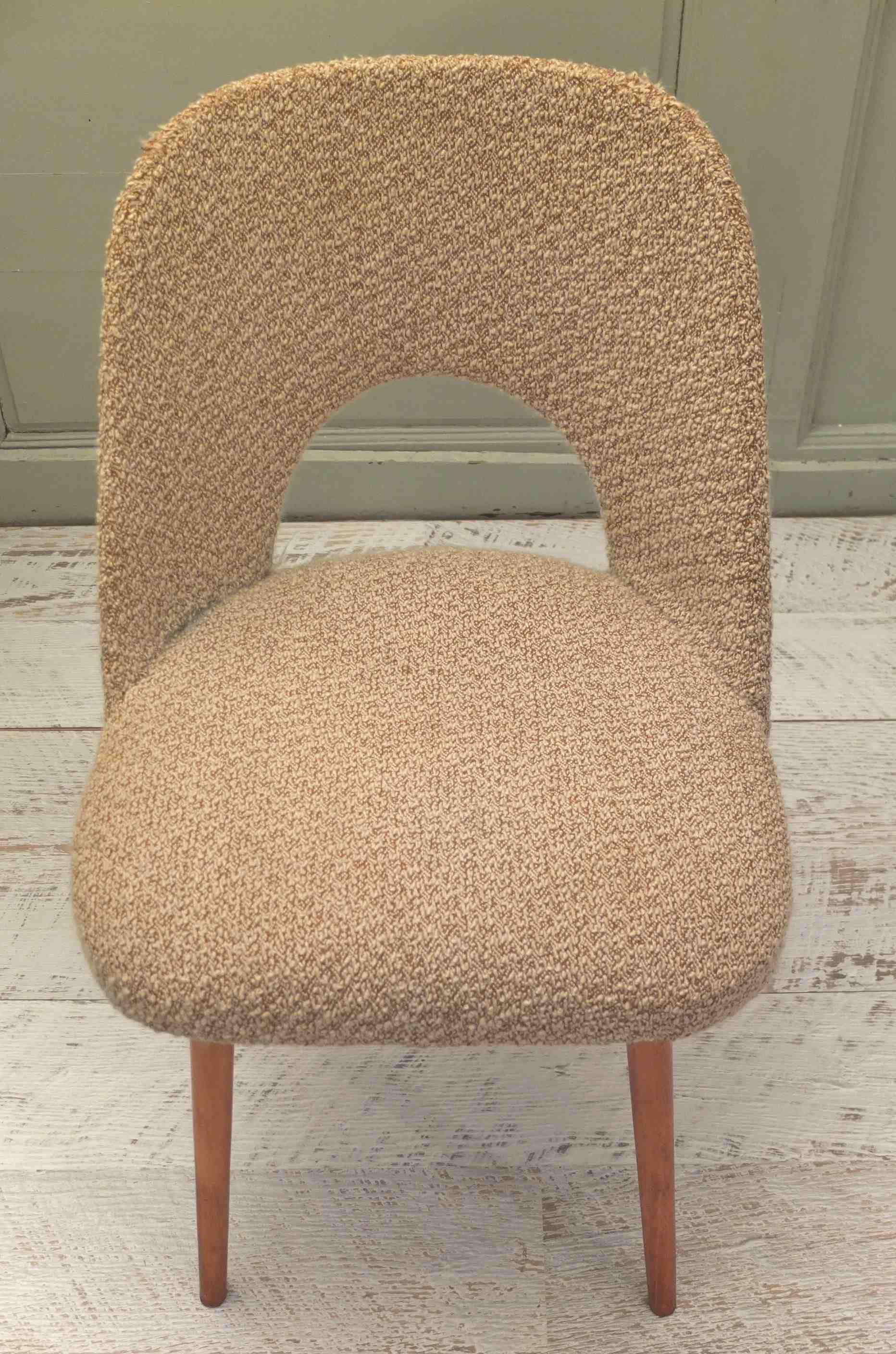 fauteuil midcentury de style pierre guariche Ton Thonet ivory slavia vintage 7
