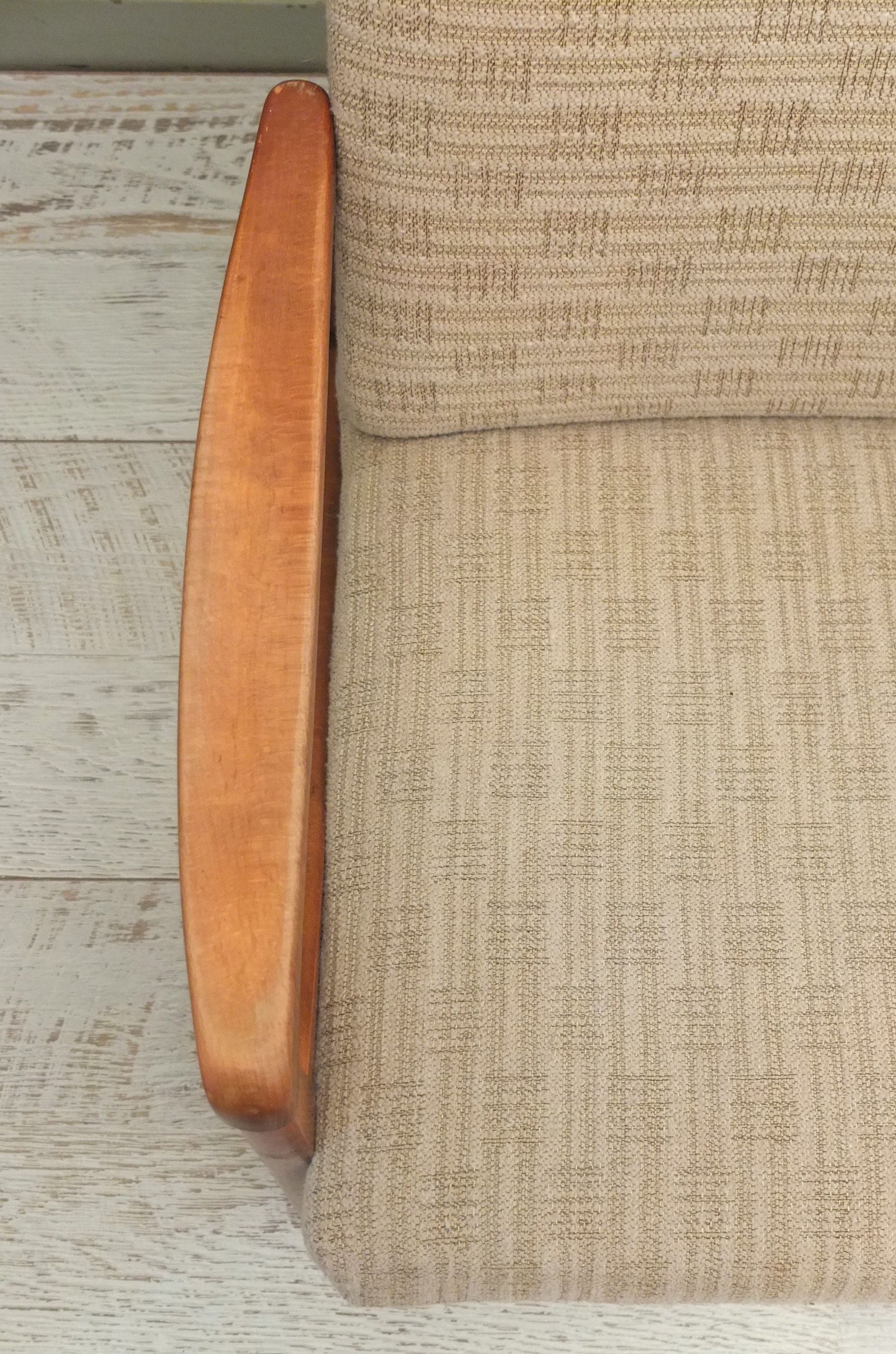 Slavia Vintage accoudoir fauteuil Borgen style scandinave années 50 