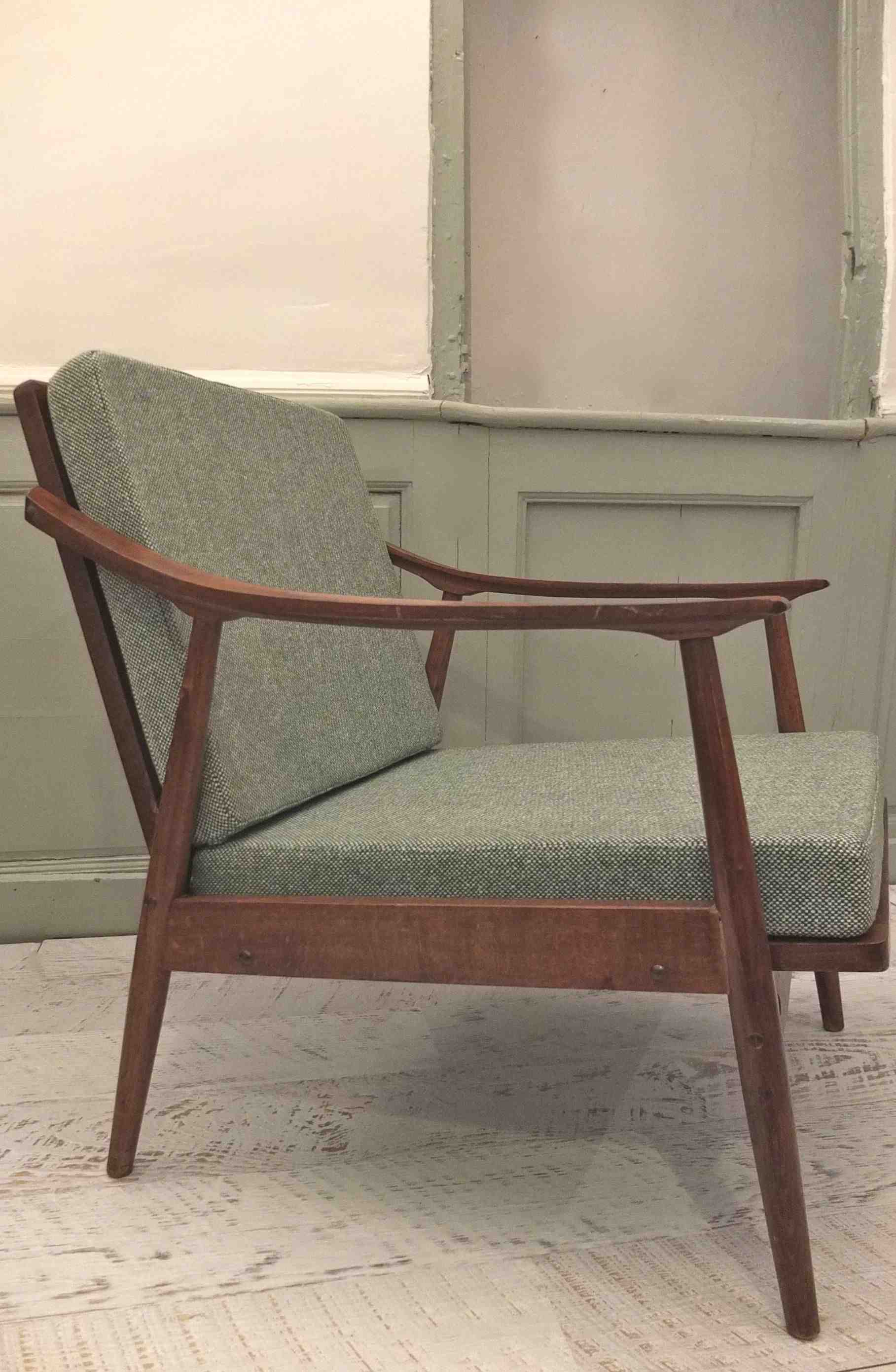 fauteuil scandinave vintage "Gotland" annnes 50 slavia vintage 11