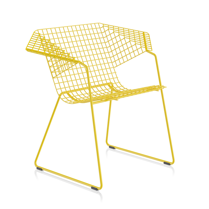 fauteuil_grid 55_jaune_vzor_slaviavintage