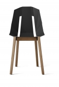 tabanda -  chaise "Diago"  noir - RAL 9004 - design polonais 