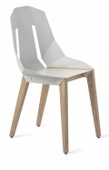 tabanda - chaise "Diago"  blanc gris - RAL 9018 - design polonais 