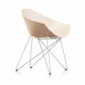 Fauteuil RM56 WOOD  - pieds chromés 