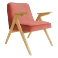 fauteuil bunny - 366 concept - velvet - velours  chili teinte chêne - design polonais 