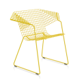 Fauteuil  GRID 55 - résille métal jaune 