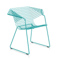 Fauteuil  GRID 55 - résille métal turquoise 