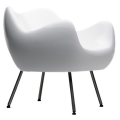 design polonais - roman modzelewski  - fauteuil RM58 classique - blanc - vzor 