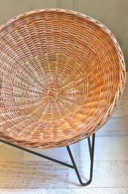 Fauteuil en rotin de style Janine Abraham "Bahia"