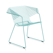 Fauteuil  GRID 55 - résille métal bleue