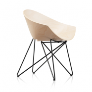 Fauteuil  RM56 WOOD - pieds noir