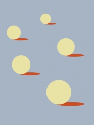 lavmi - design tchèque - petit mural "sunny" (deux couleurs disponibles)