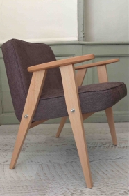 fauteuil "366" - Jozef Chierowski - 366 concept - "loft"  GRIS FONCÉ