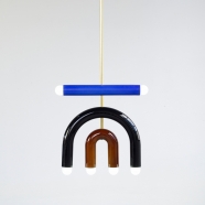 Suspension TRN light D1 en céramique et laiton - Pani Jurek