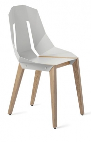 tabanda - chaise "Diago"  blanc gris - RAL 9018 - design polonais