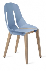 tabanda - chaise "Diago"  bleu pastel - RAL 5024 - design polonais