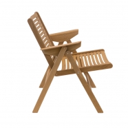 Fauteuil rex lounge - vernis chêne - design slovène - Rex Krajl