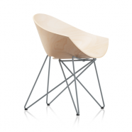 Fauteuil  RM56 WOOD - pieds gris
