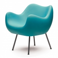 design polonais - roman modzelewski - fauteuil RM58  mat - vert turquoise - VZOR