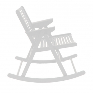 Rocking chair - blanc - design slovène - Rex Krajl