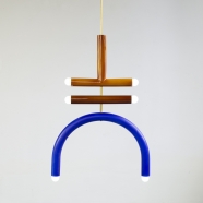 Suspension TRN light F2 en céramique et laiton - Pani Jurek
