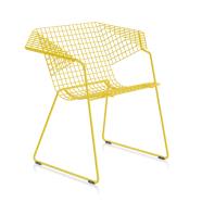 Fauteuil  GRID 55 - résille métal jaune