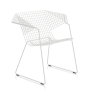 Fauteuil  GRID 55 - résille métal blanc