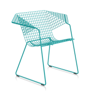 Fauteuil  GRID 55 - résille métal turquoise