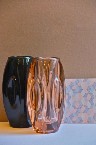 vase en verre tcheque des annes 60 morganite