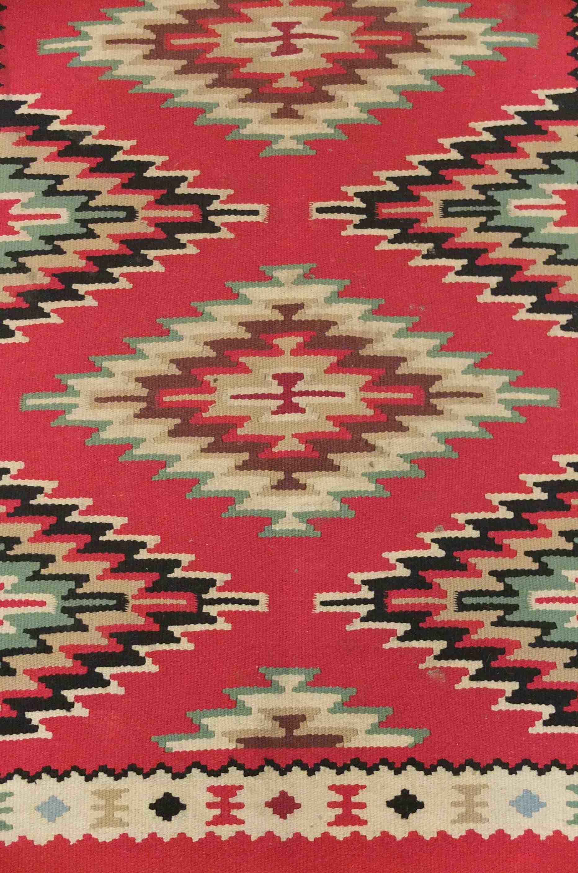 Slavia Vintage tapis des années 60 aux motifs Navajo "Pocahontas" modèle vintage fabrication artisanale