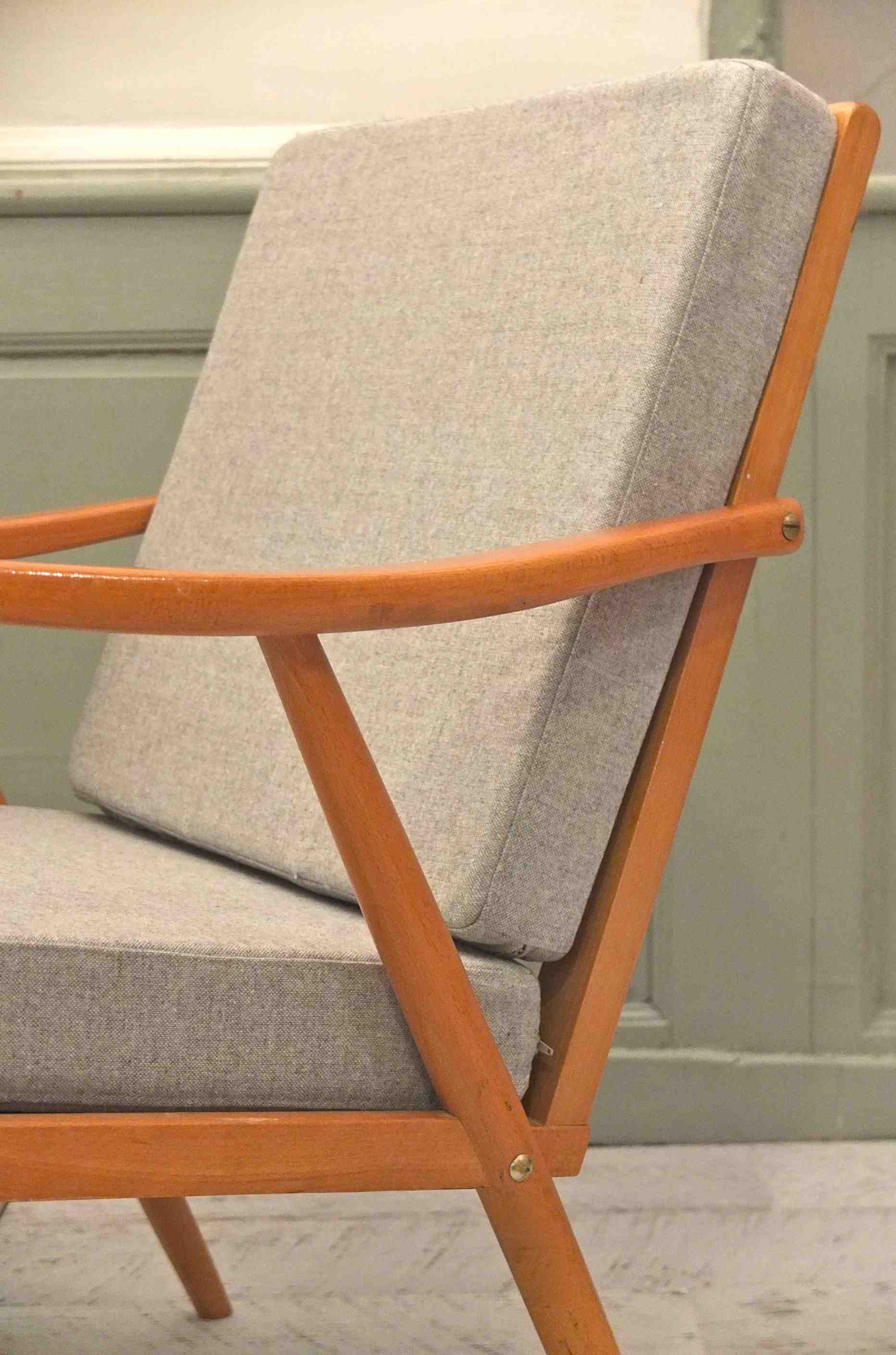 fauteuil scandinave vintage "liv" slavia vintage
