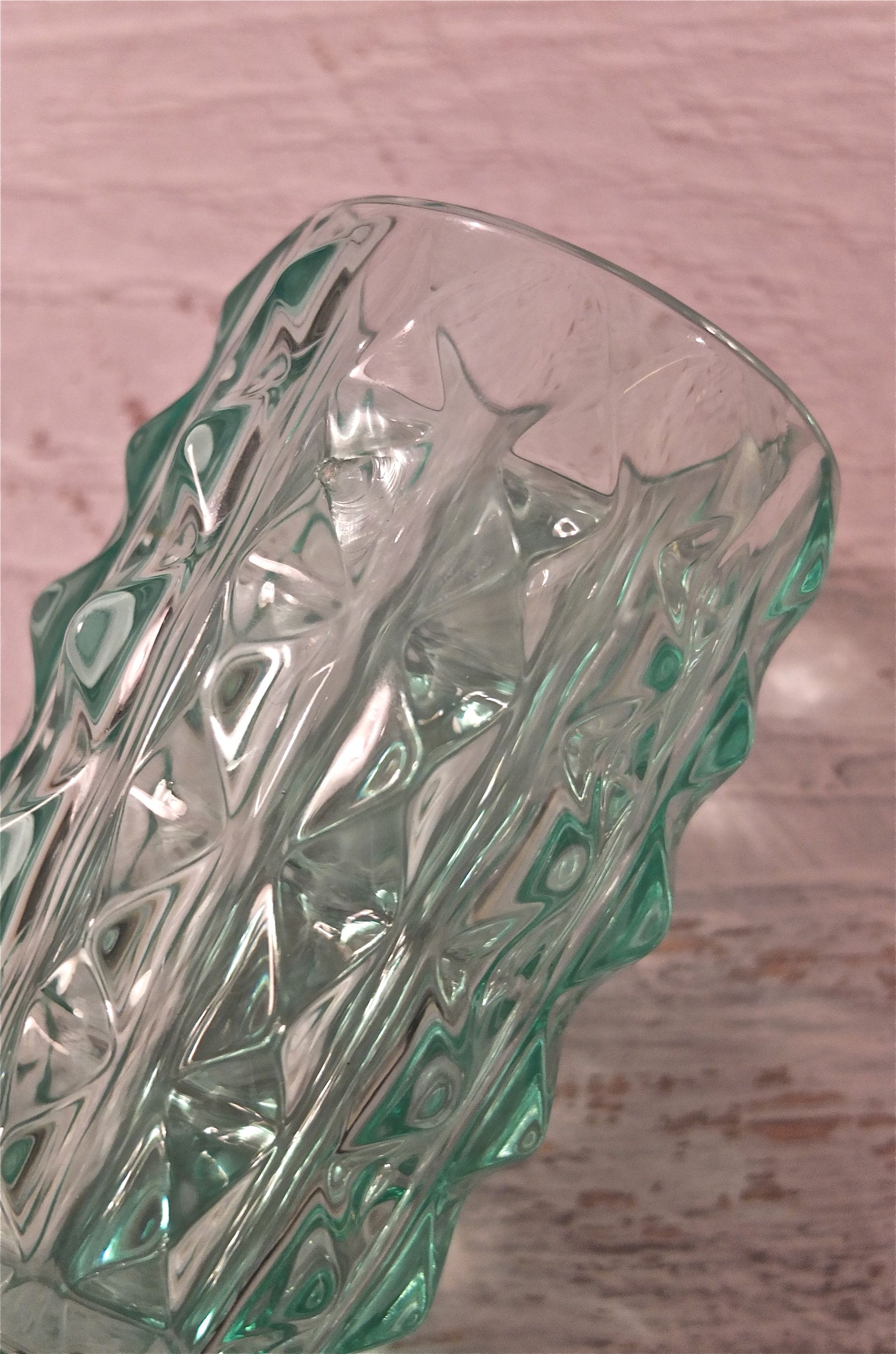 vase vintage des années 60 Emerald slavia vintage