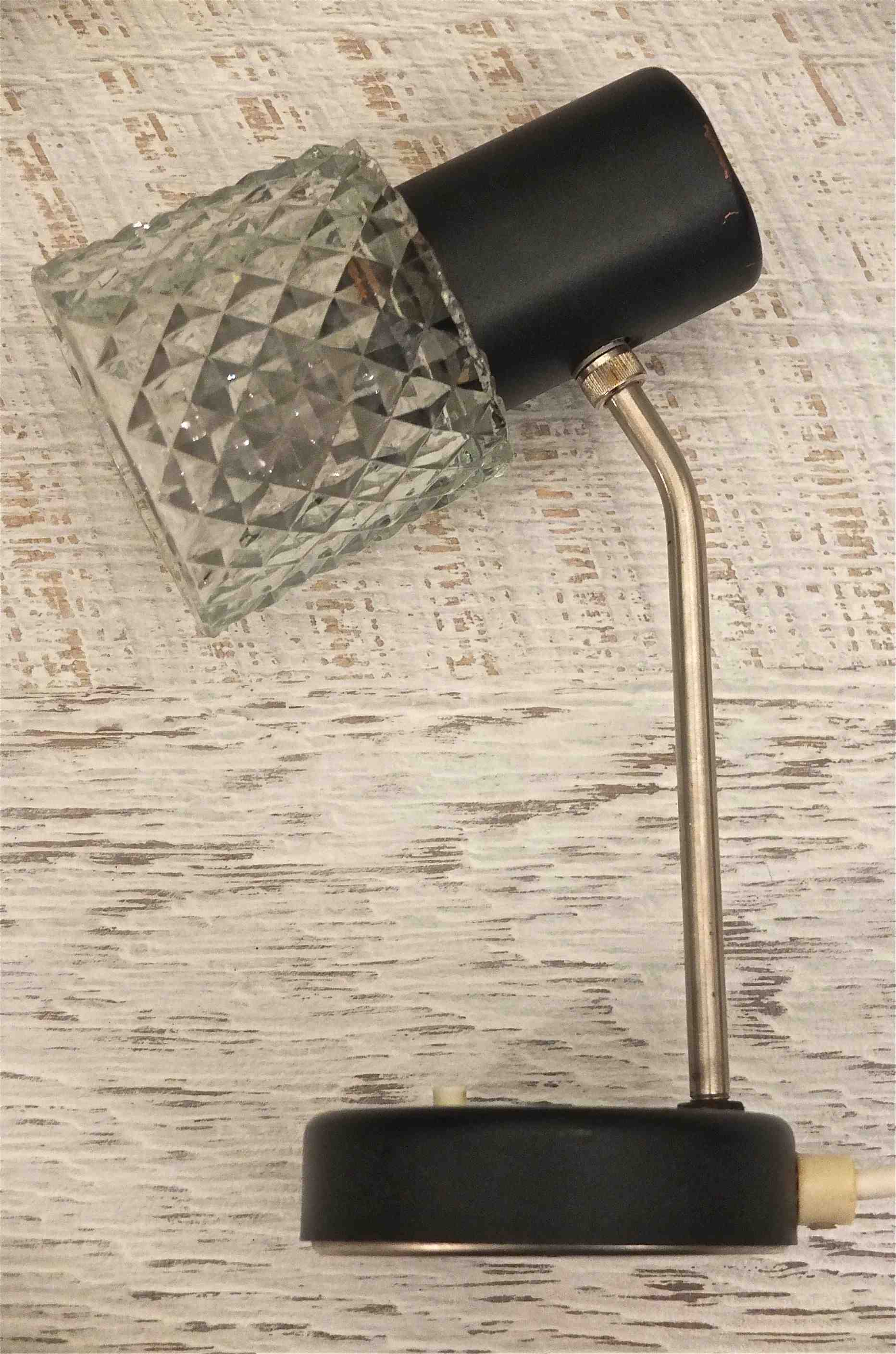 Slavia Vintage lampe en verre des années 70 modèle Diamant 