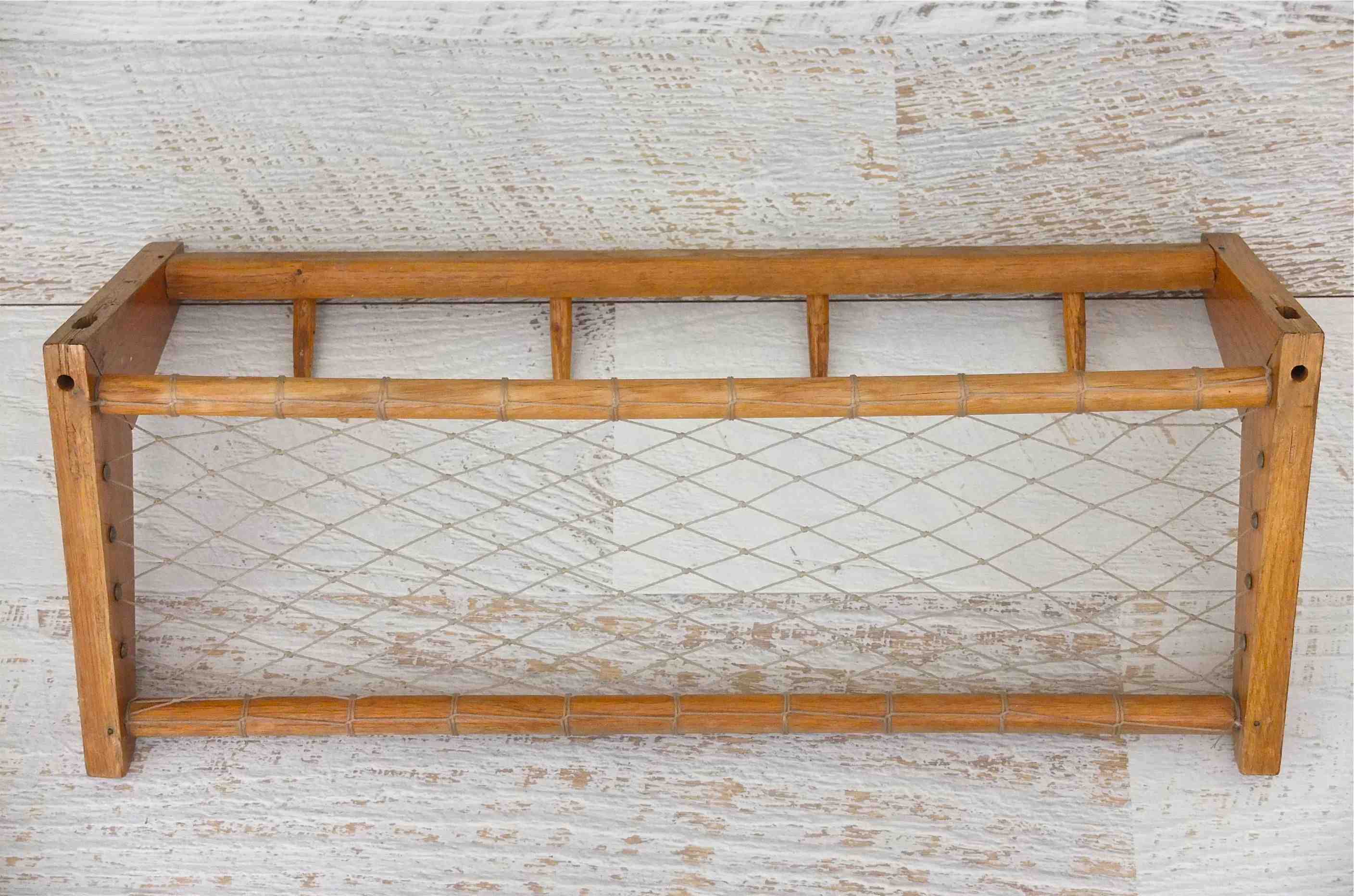 porte-manteaux vintage annees 60 bois wagon slavia vintage 7