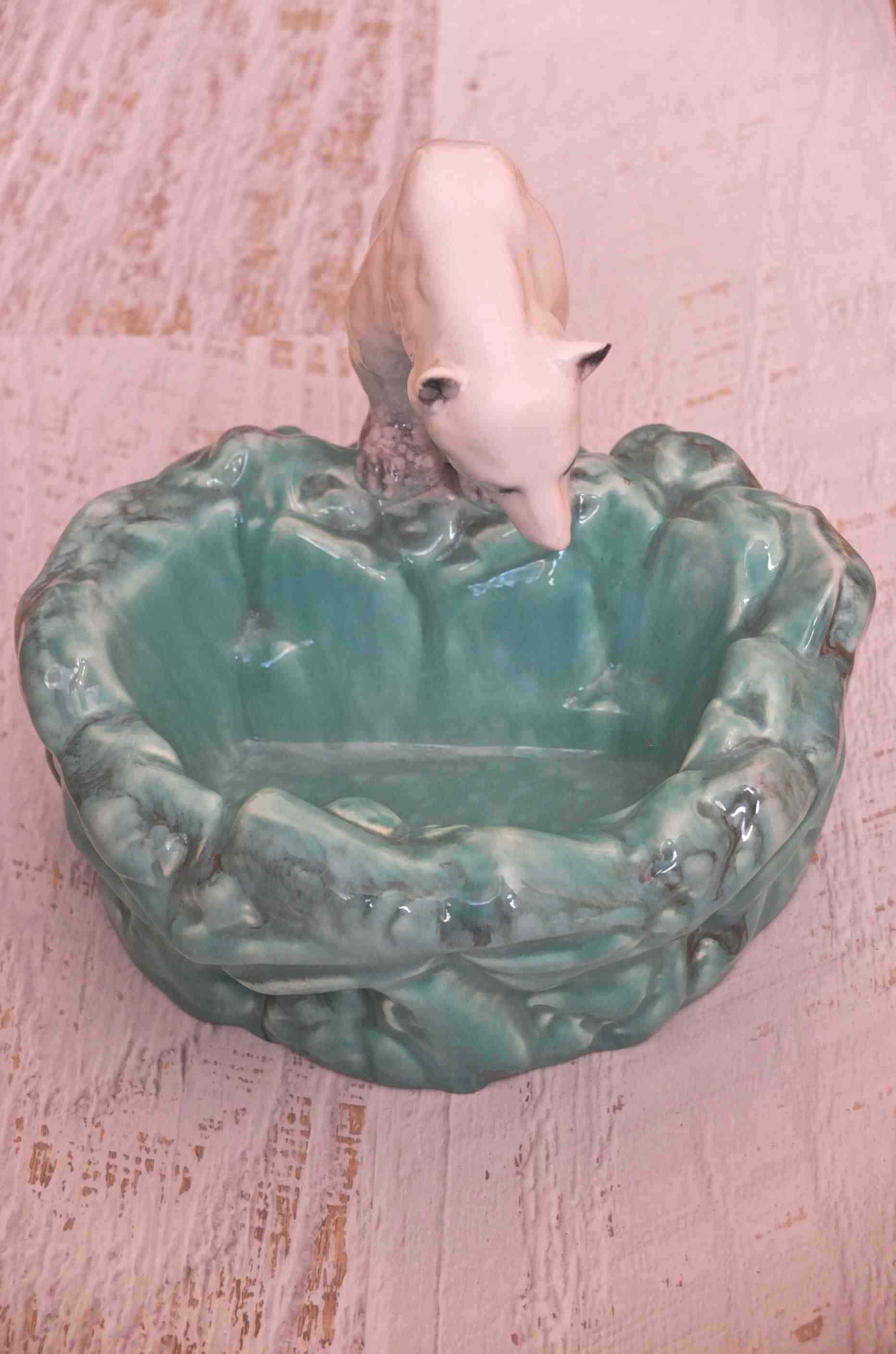 Slavia Vintage ours polaire en ceramique des annees 60 vide poche "Eskimo"