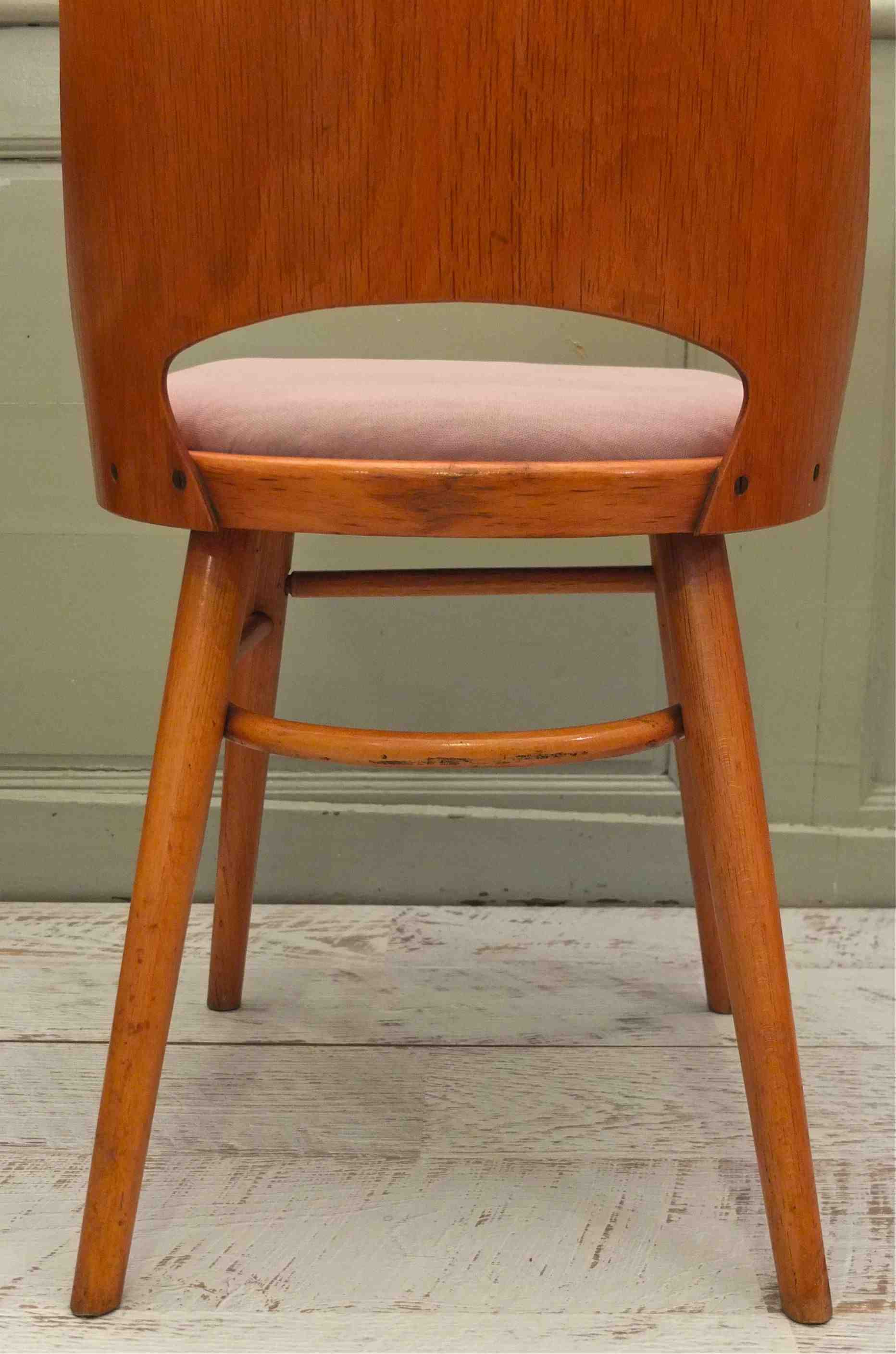chaise en bois courbe annees 60 vintage "Bentwood2" Slavia vintage 7