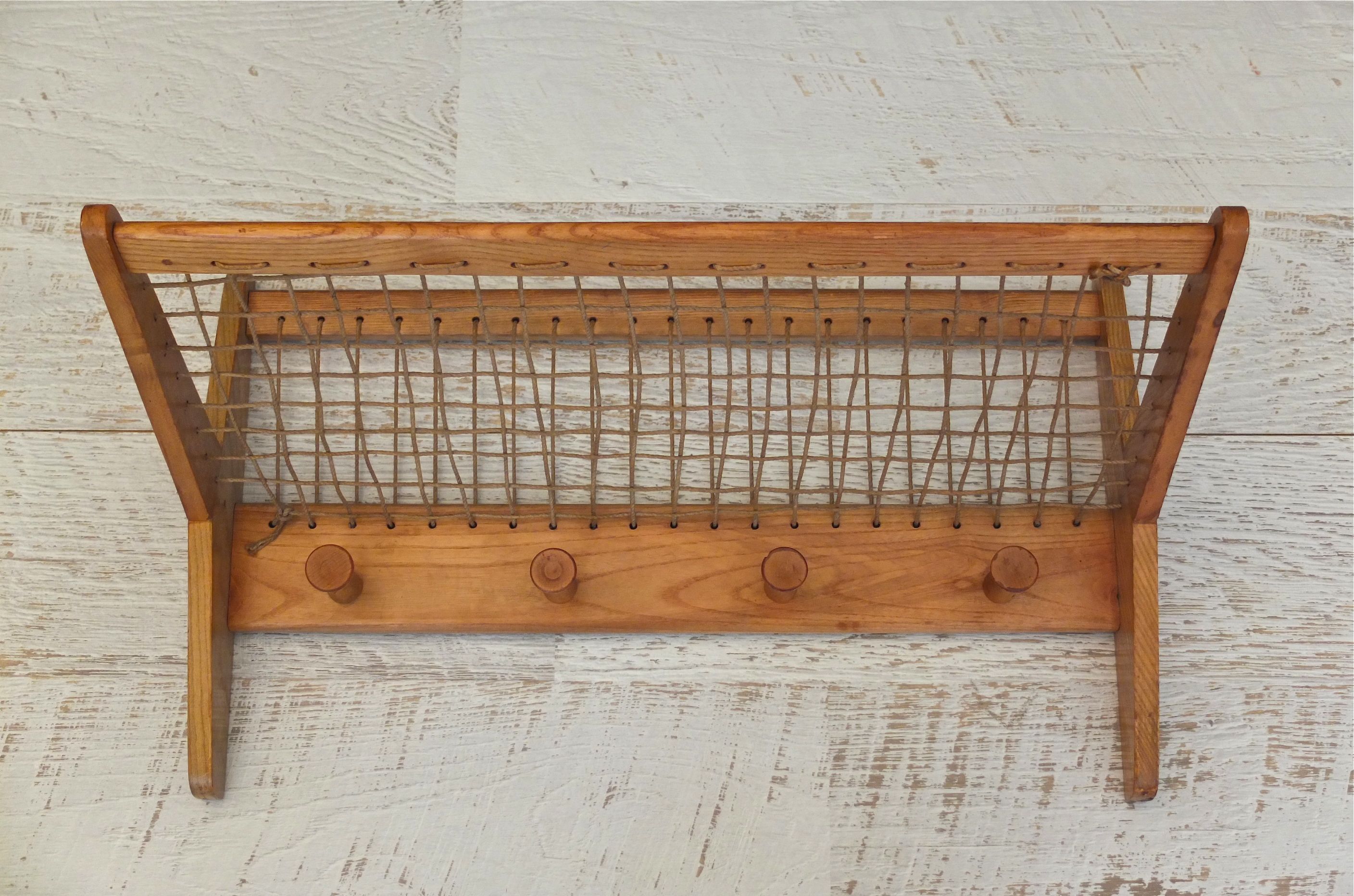 portemanteaux vintage_annees soixante_bois_etagere vintage_slavia vintage