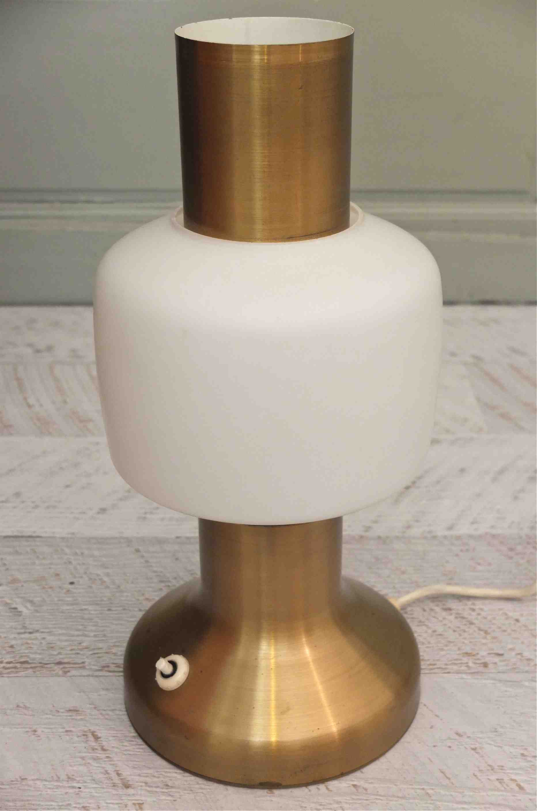 Slavia Vintage lampe doree des années 70 "Hotel Praha" 14