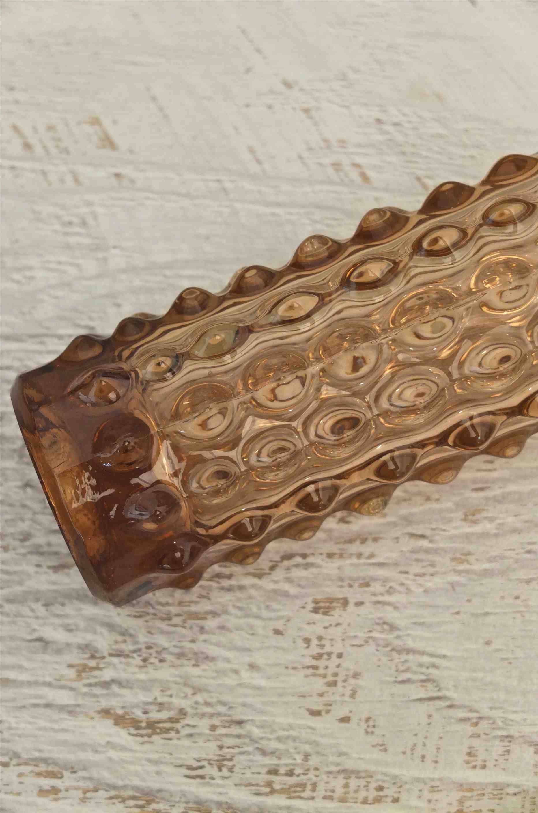 vase en verre tchécoslovaque de style Bruxelles 58 Slavia Vintage 5 "Octopus"