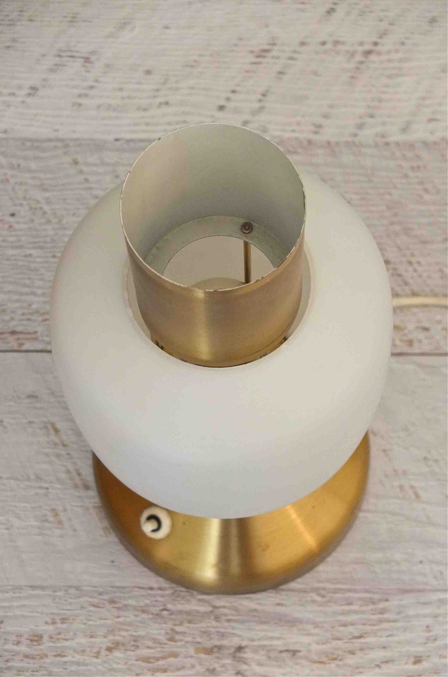 Slavia Vintage lampe doree des années 70 "Hotel Praha" 9